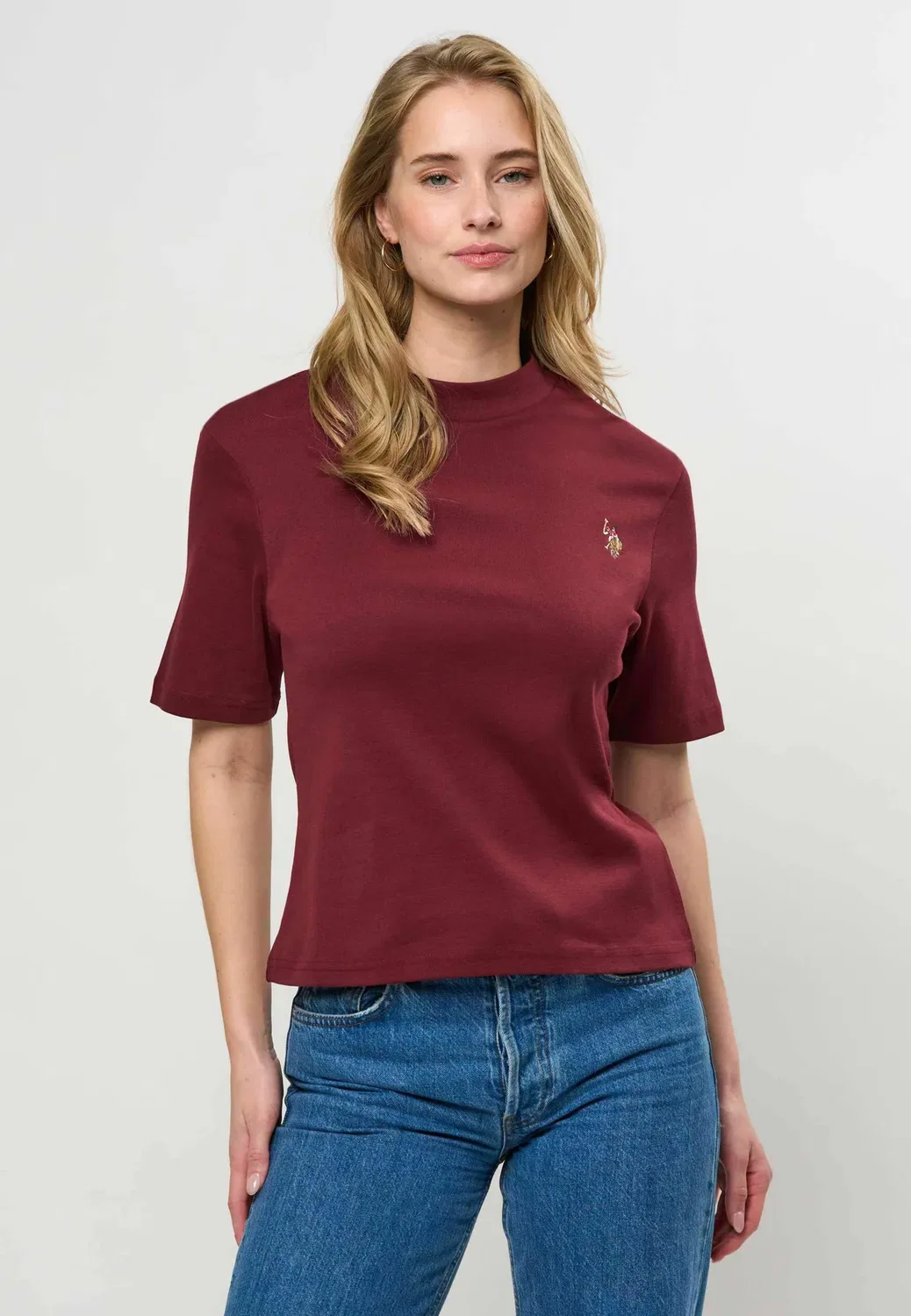 Uwlene - базовая футболка U.S. Polo Assn., Tawny Port