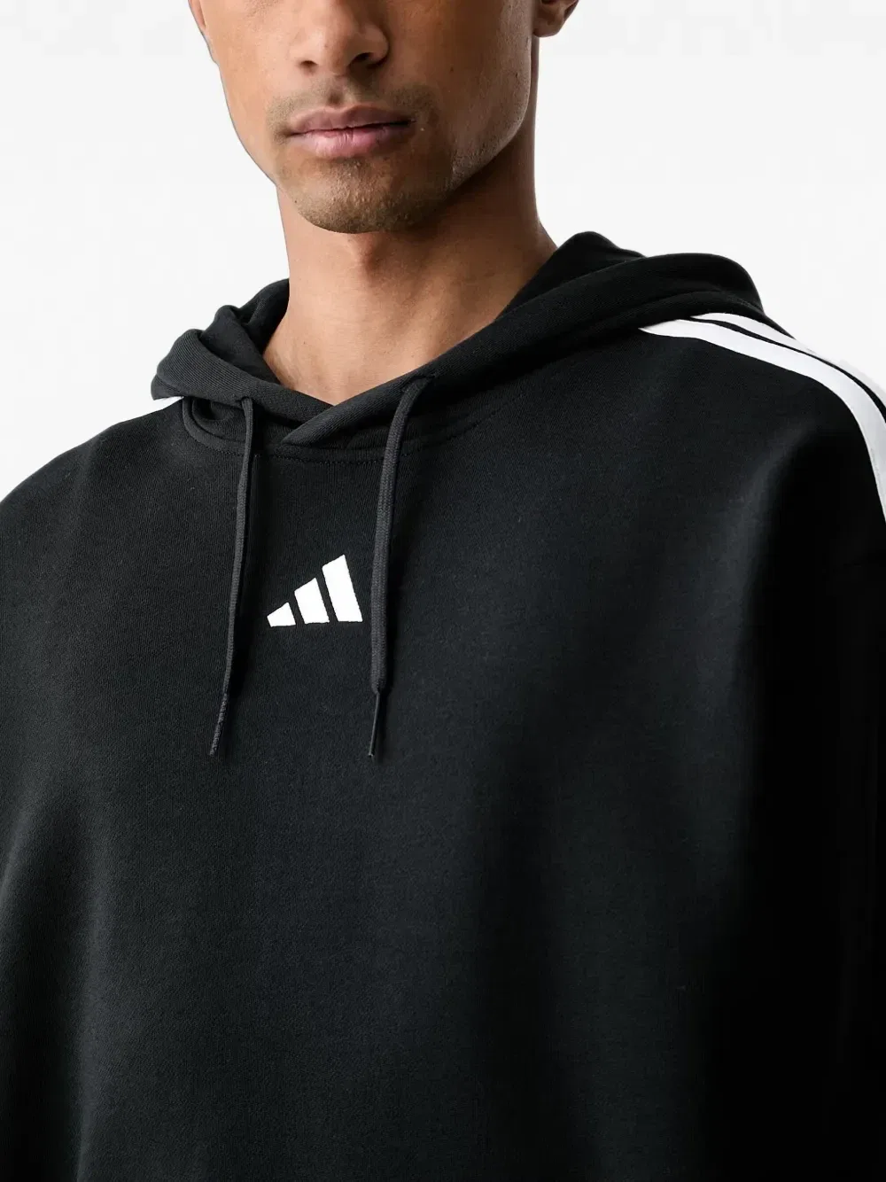 Худи Essentials с боковыми полосками Adidas, черный — фото 3