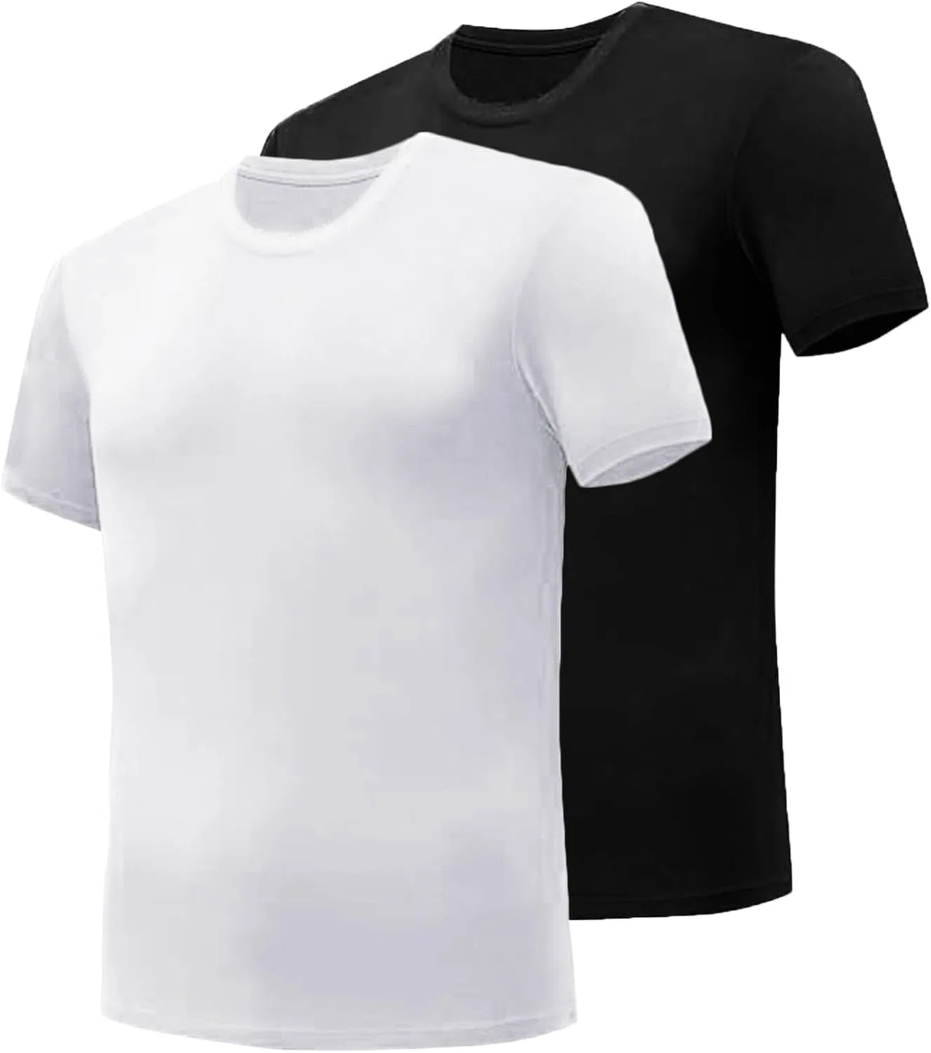 Мужская спортивная футболка с коротким рукавом, 2 шт., Black