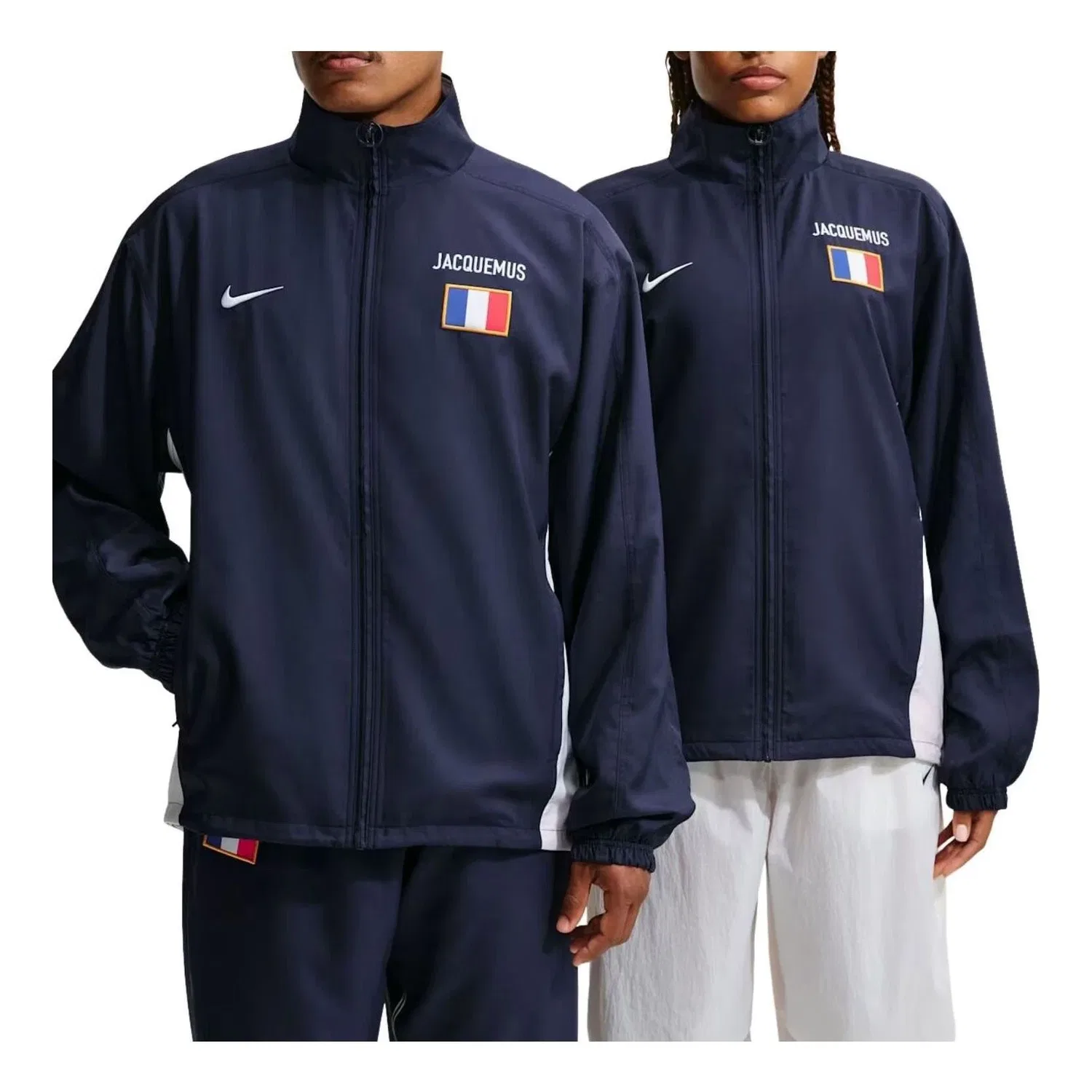 Мужская куртка с принтом Nike x France x Jacquemus Cryoshot Reissue Tracksuit Jacket, темно-синий