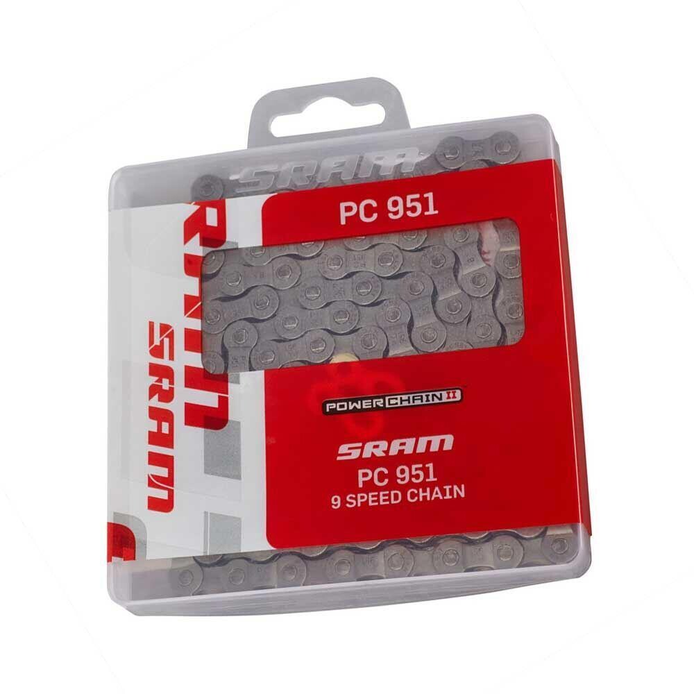 

Цепь 9-скоростная - PC 951 Powerchain SRAM, Серый, Белый, Цепь 9-скоростная - PC 951 Powerchain SRAM, Серый