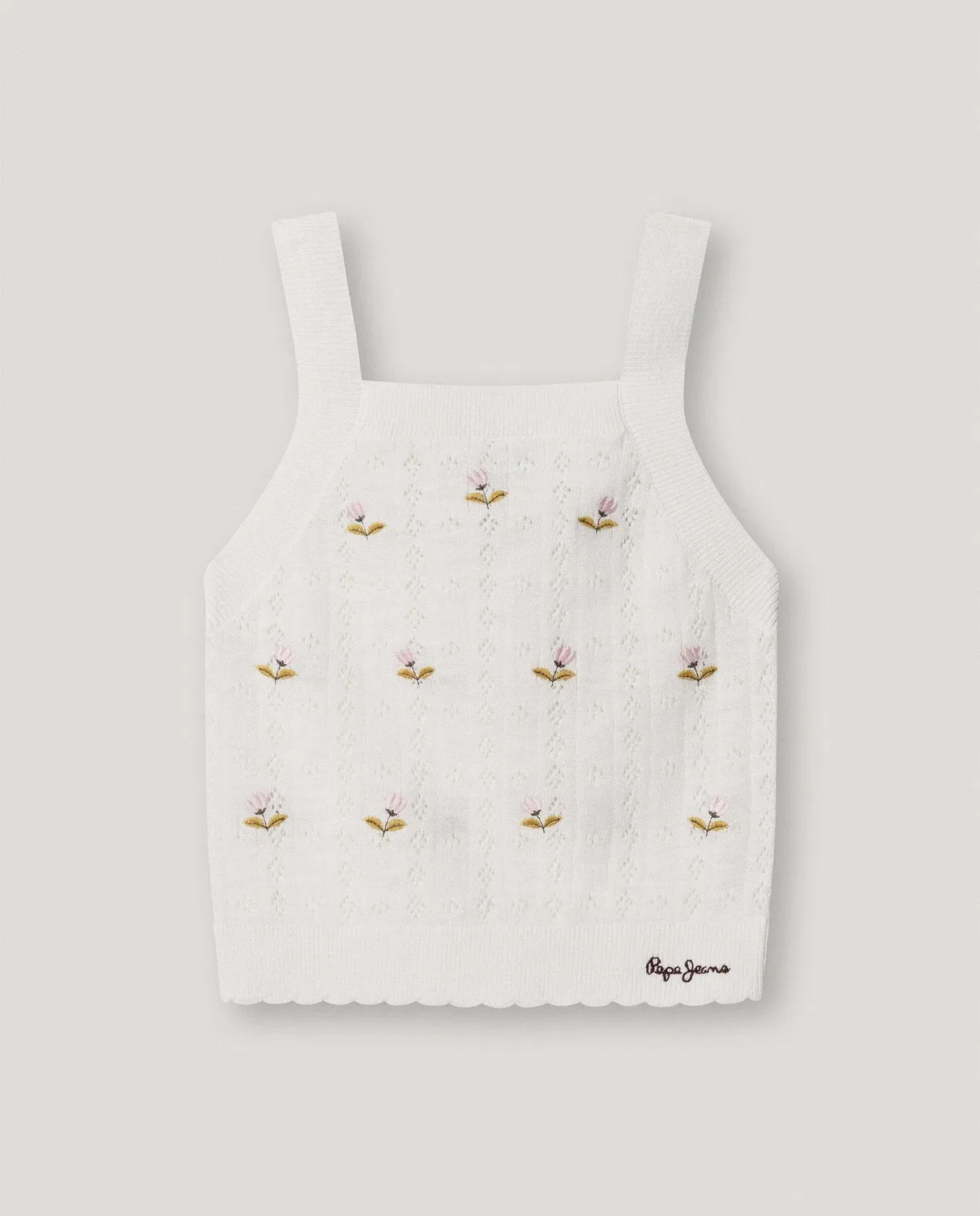 Детский топ для девочек с цветочной вышивкой Pepe Jeans, Crudo