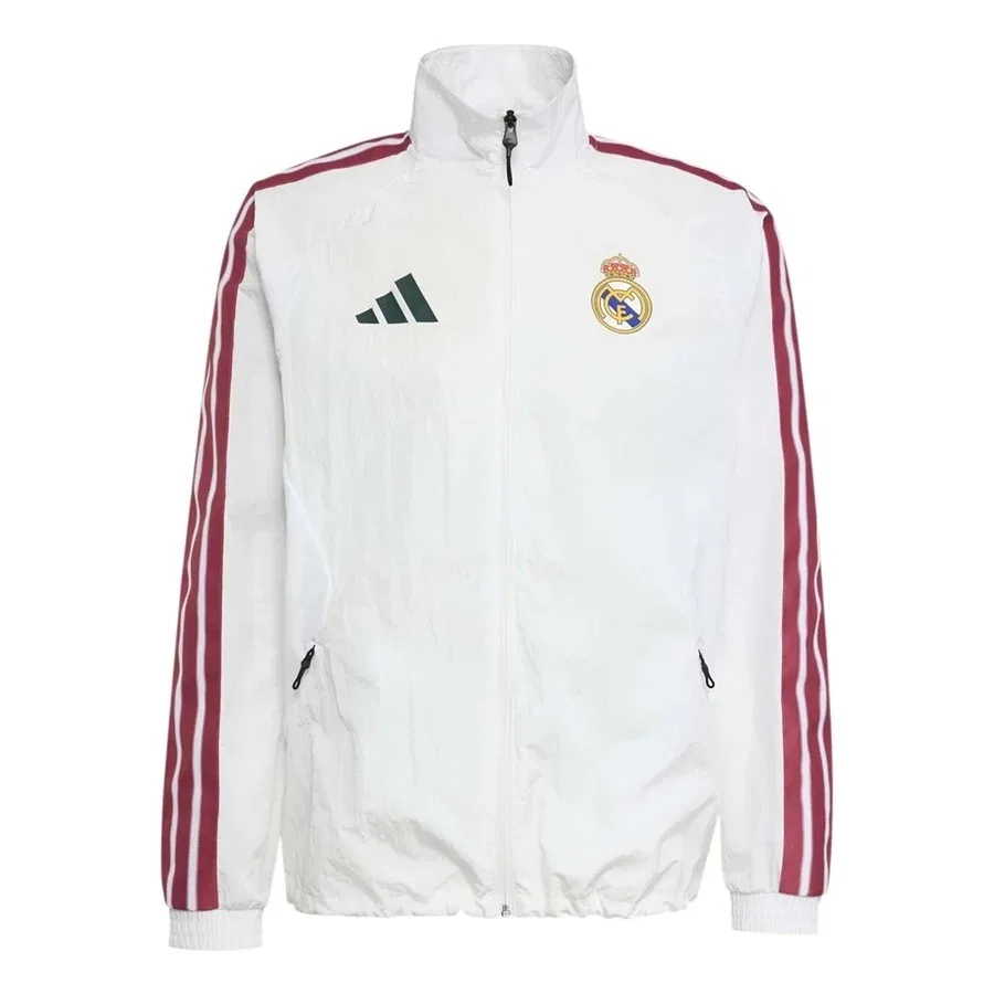 Спортивная куртка с капюшоном Real Madrid Home Anthem Jacket adidas, Белый