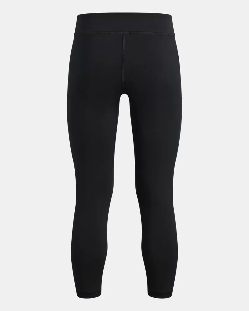 Леггинсы детские укороченные 51 см влагоотводящие UA Movement UnderArmour, Black/Metallic Silver — фото 2