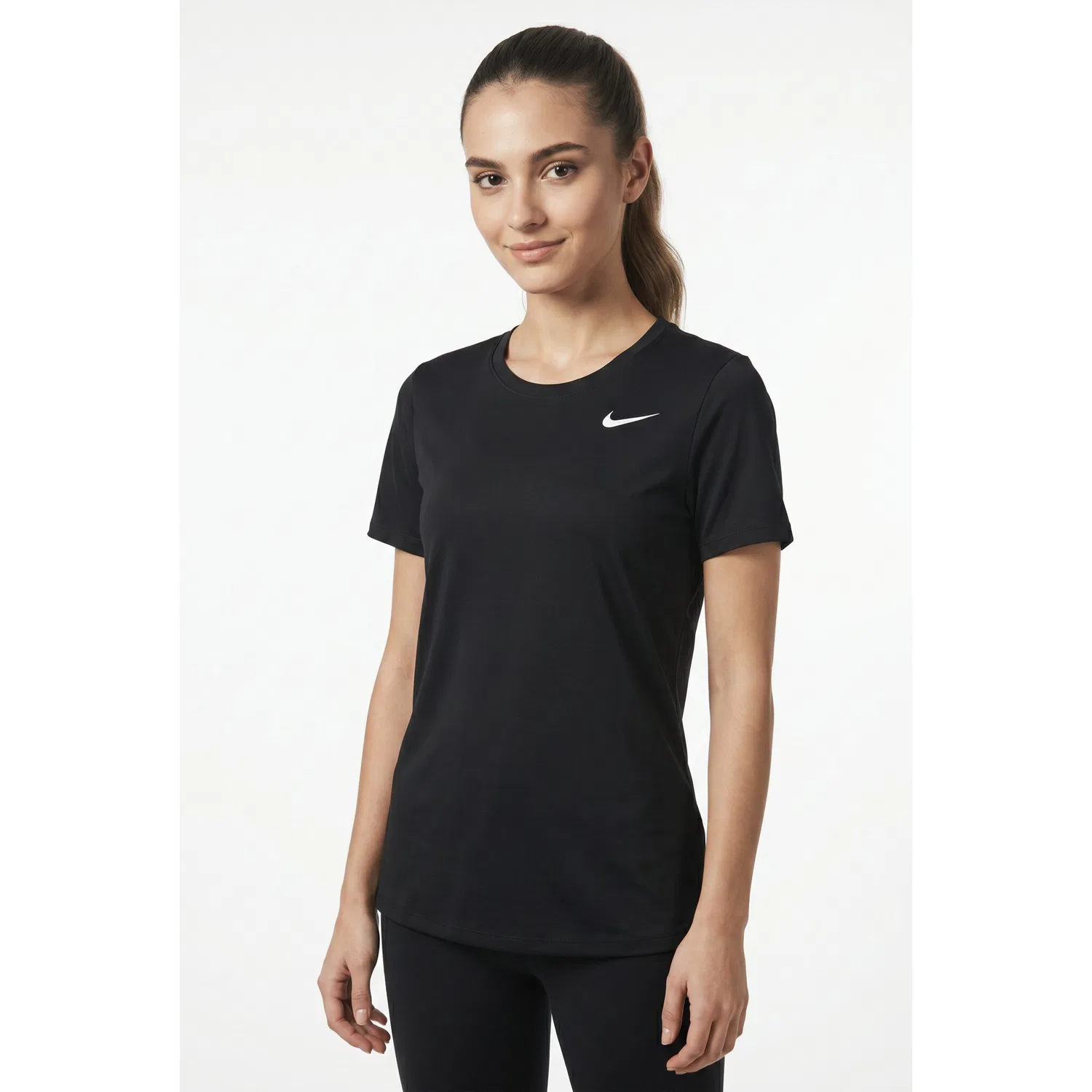 Женская футболка спортивная Nike Dry, Black/White