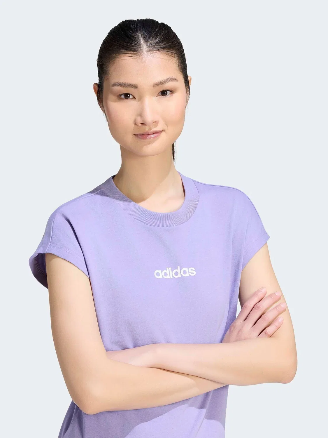 Футболка Essentials Single Jersey adidas, Lilac Purple — фото 4