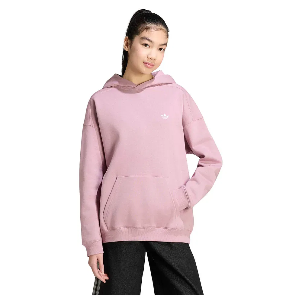 Детское худи оверсайз с принтом Adidas Originals, Pink