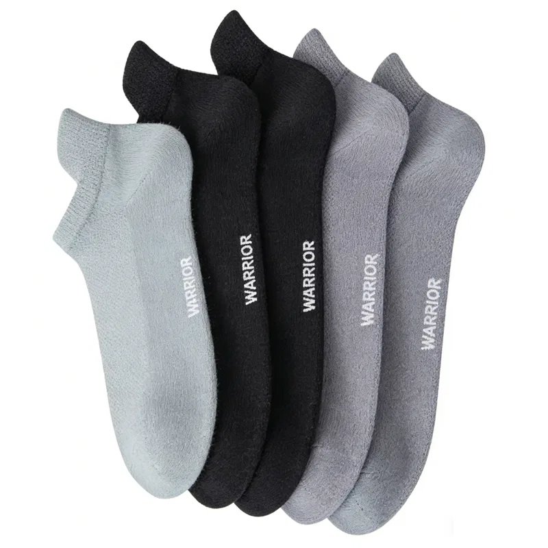 Детские носки-невидимки, комплект из 5 пар, WARRIOR, Black 2, Gray 2, Blue 1