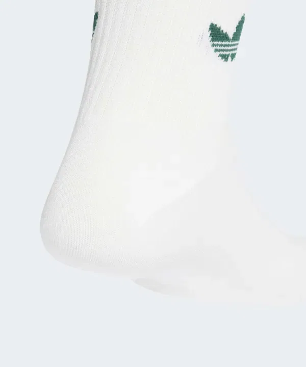 Носки 3-полосные, набор 3 пары, Adidas, белый/рубиновый/зеленый/синий — фото 4
