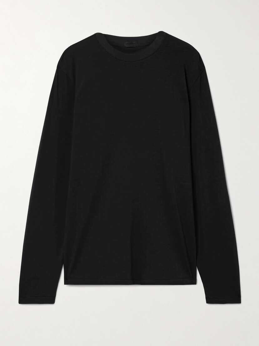 

Футболка бойфренда из смеси эластичного модала и хлопка, цвет оникс Skims, черный