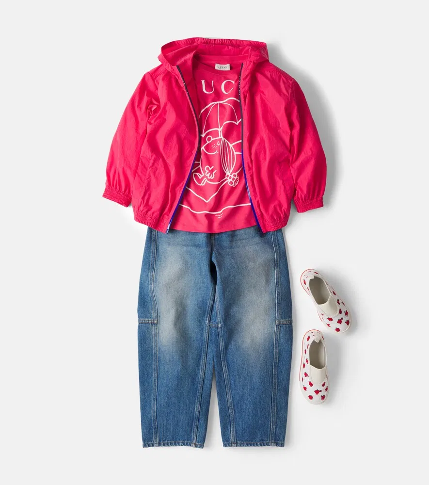 Куртка оверсайз с логотипом Gucci Kids, розовый — фото 2