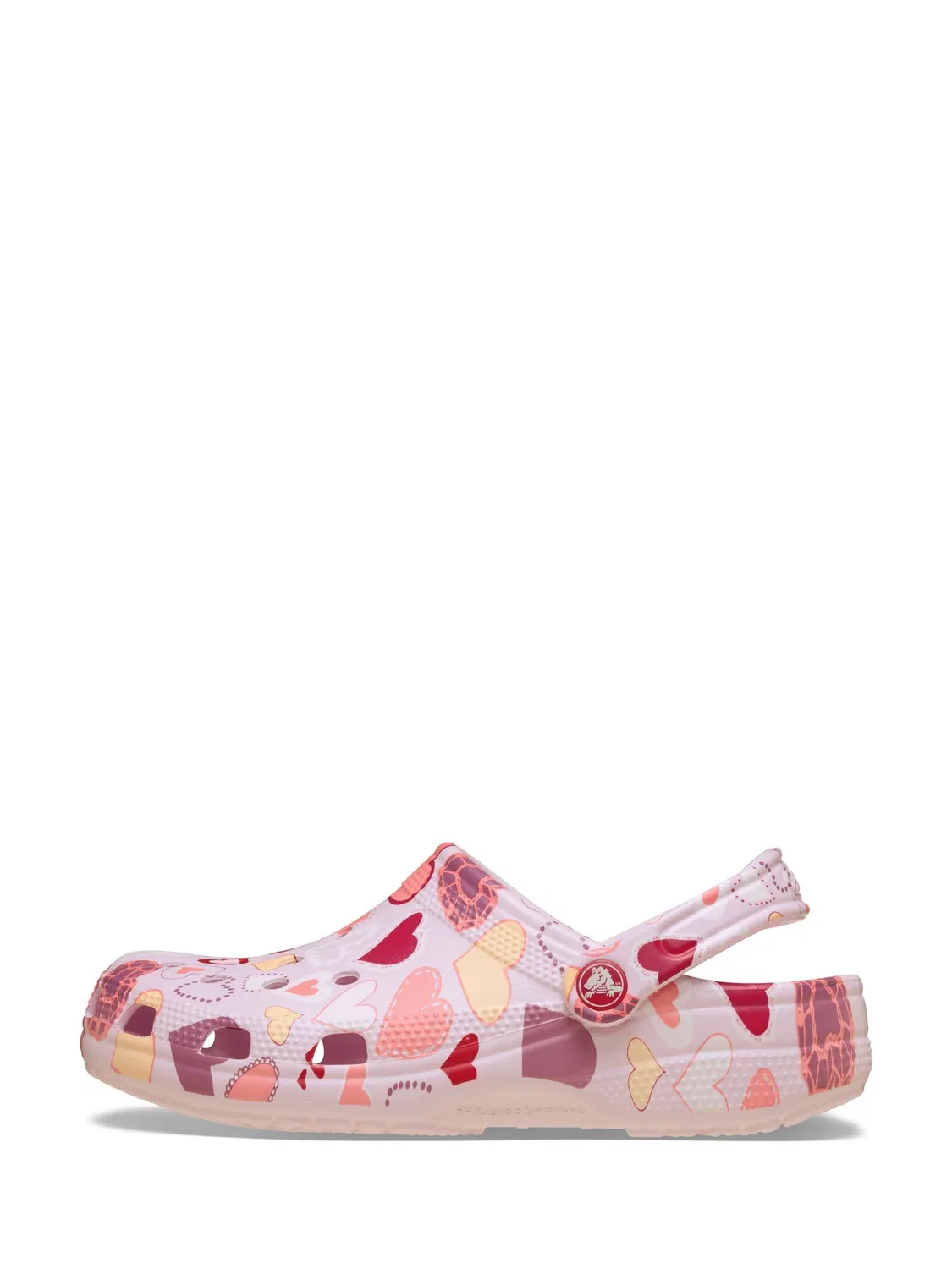 Клоги Crocs Classic Hearts, розовый — фото 2
