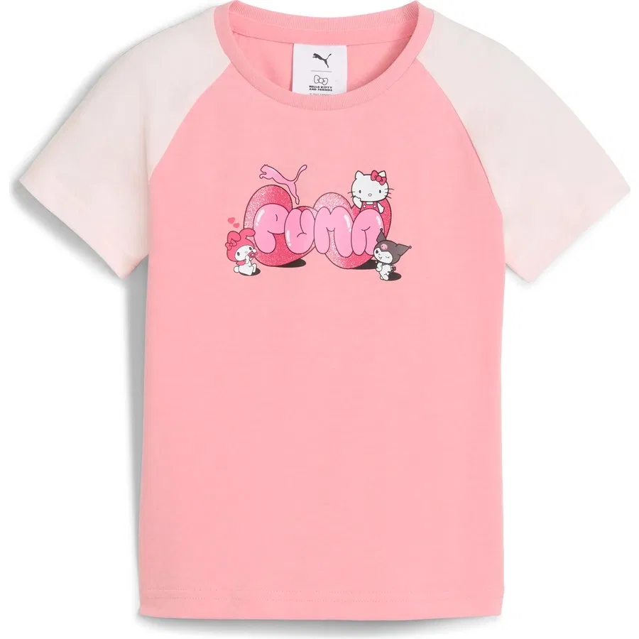 Детская футболка с длинным рукавом Puma x HK&FR, Розовый — фото 3