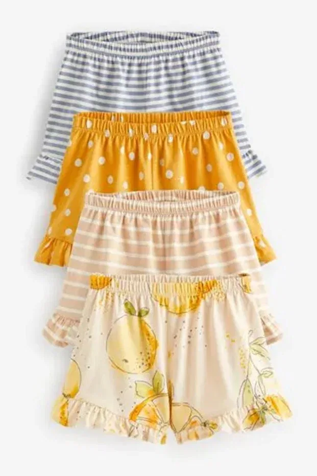 Детские шорты для девочек с рисунком комплект 4 шт Next Baby, Multicolor