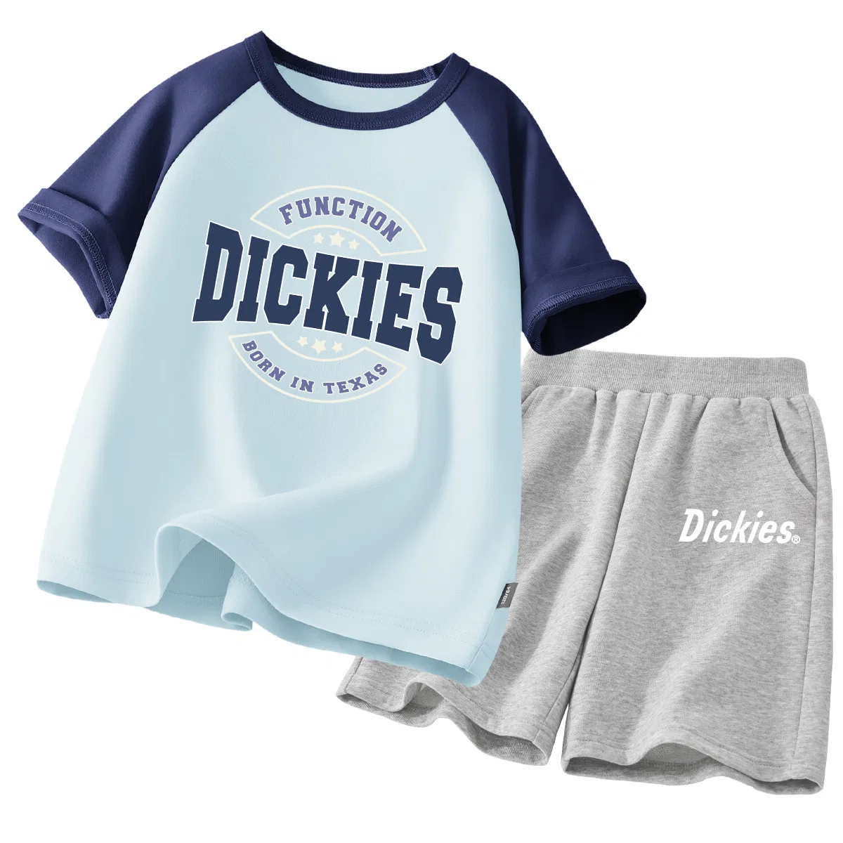 Детский спортивный комплект с круглым вырезом Syuan Berry Red+SHO Official Logo Gray, Dickies — фото 4