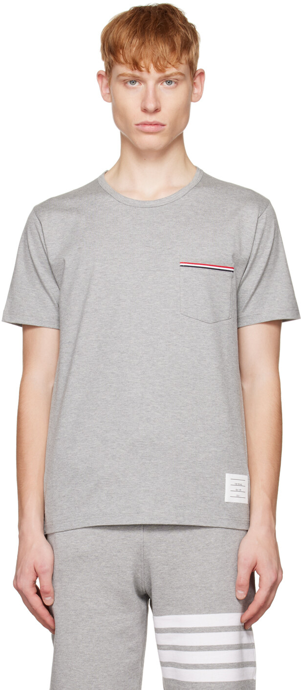 

Серая футболка RWB Thom Browne, Серый, Серая футболка RWB Thom Browne