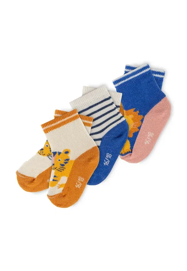 Носки комплект 3 пары с животными Tiger Lowe Sigikid Beige, Blau, Braun, синий/коричневый/бежевый