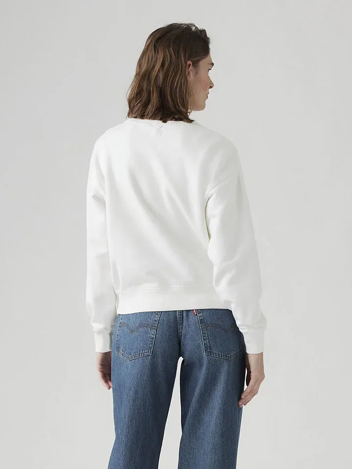 Женский свободный свитшот с логотипом Levi's, White — фото 3