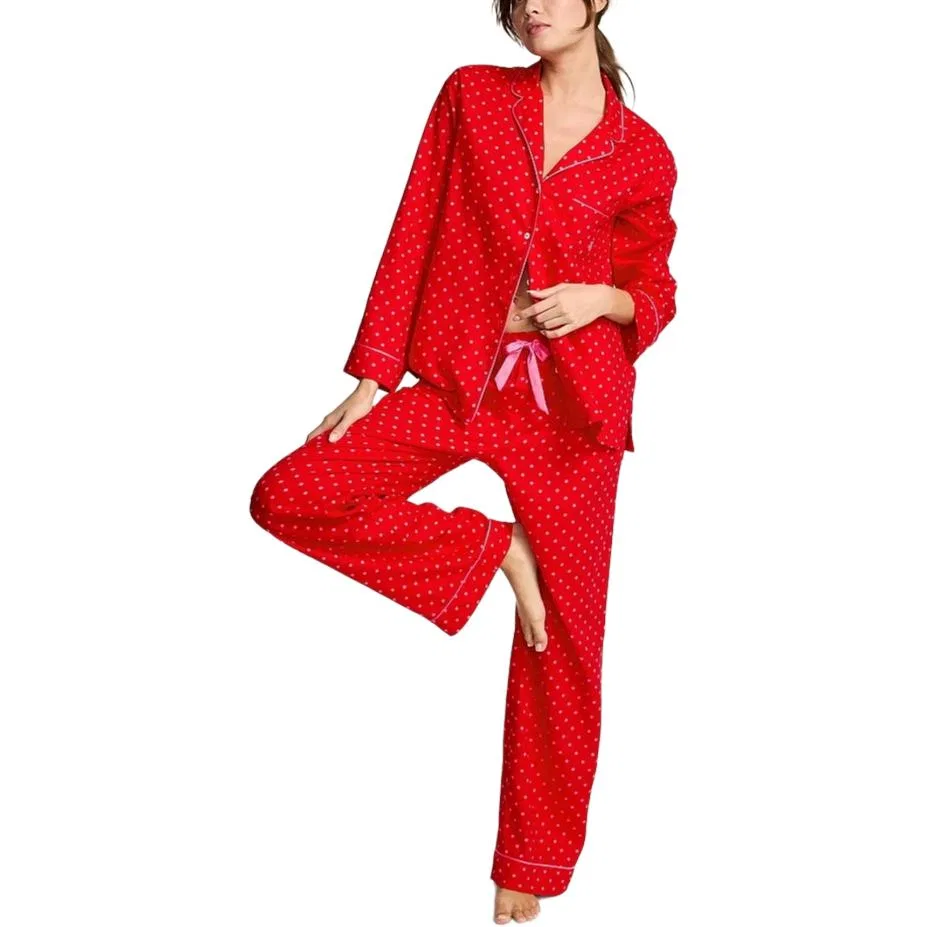 Женский комплект пижамы с принтом Victoria's Secret, Red Polka Dot