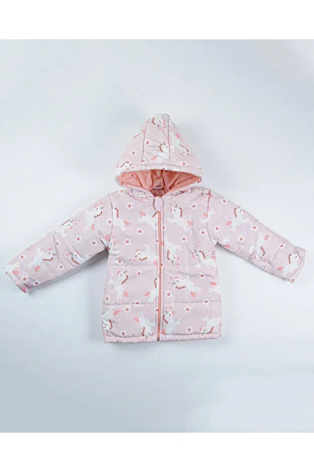 Детское пальто с принтом Unicorn Patterned Baby Minty, Multicolor