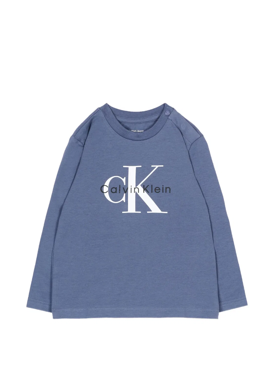 Лонгслив с логотипом Calvin Klein Kids, синий