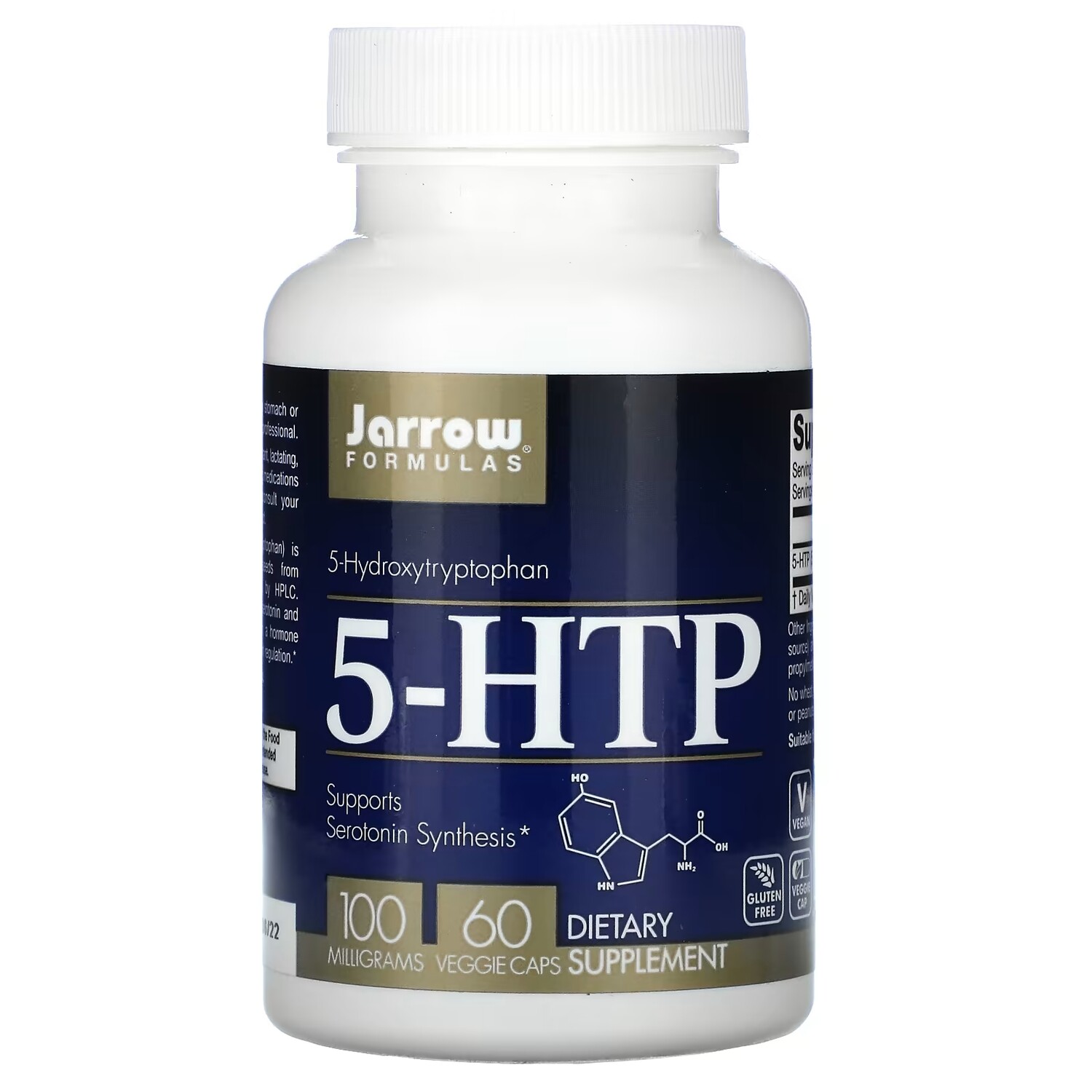 

Jarrow Formulas 5-гидрокситриптофан 100 мг, 60 вегетарианских капсул