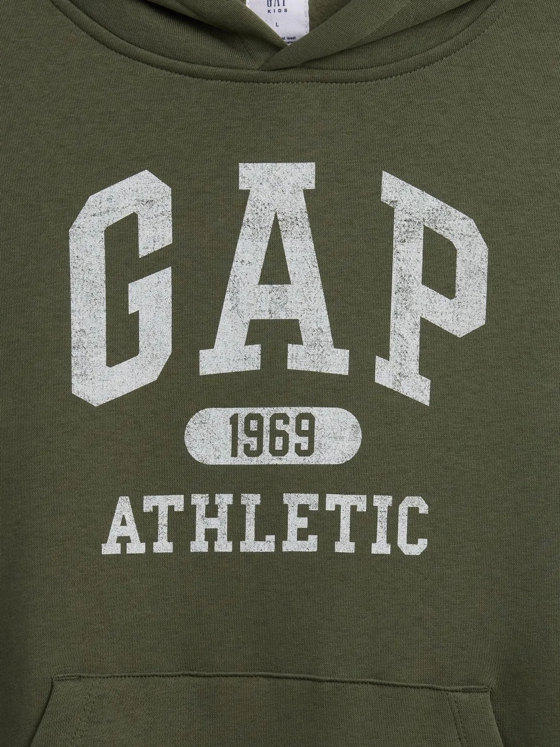 Худи Relaxed Logo Gap, зеленый — фото 3