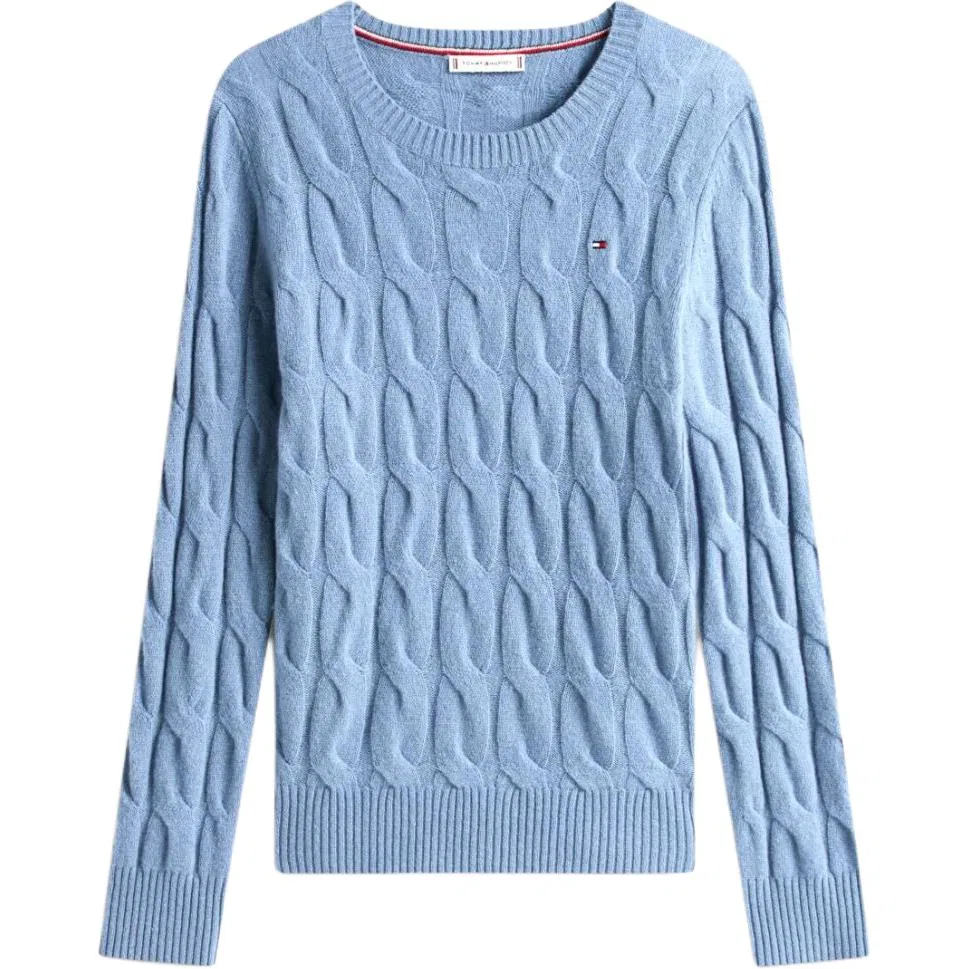 Свитер с круглым вырезом, Light Blue, Tommy Hilfiger