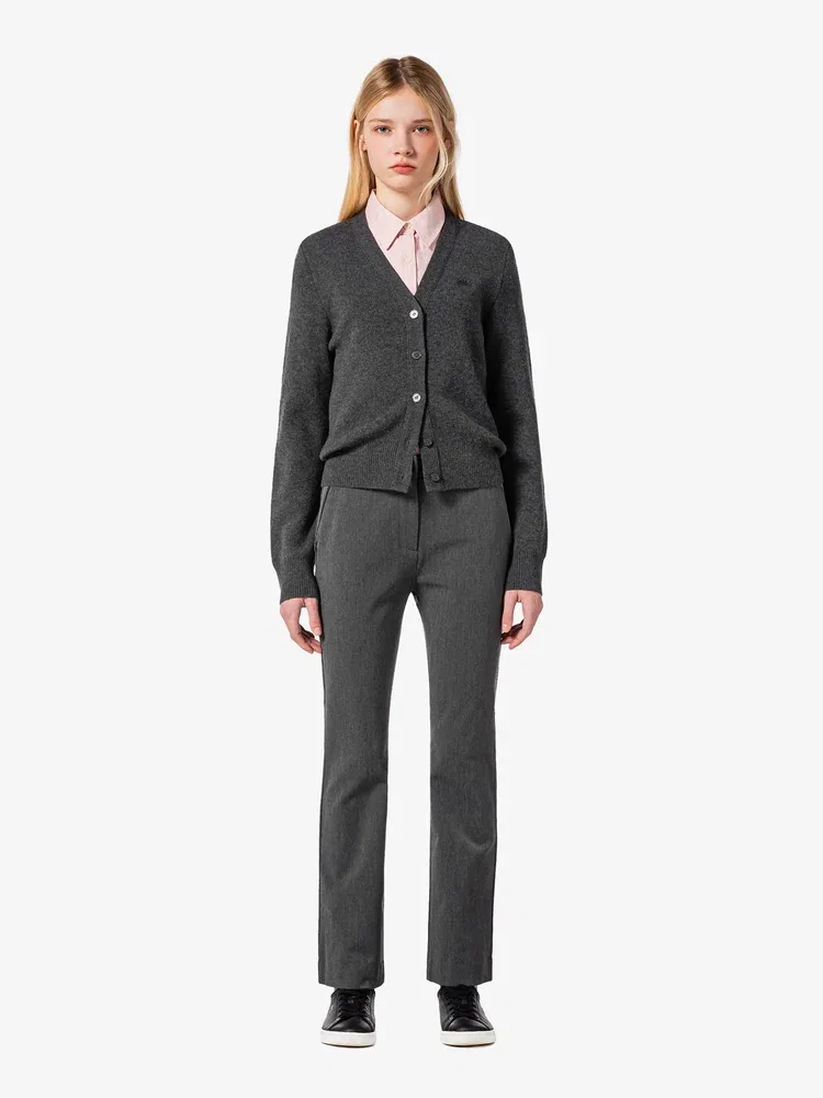 Брюки женские LACOSTE HF906E-55N, расклешенные, серые — фото 4