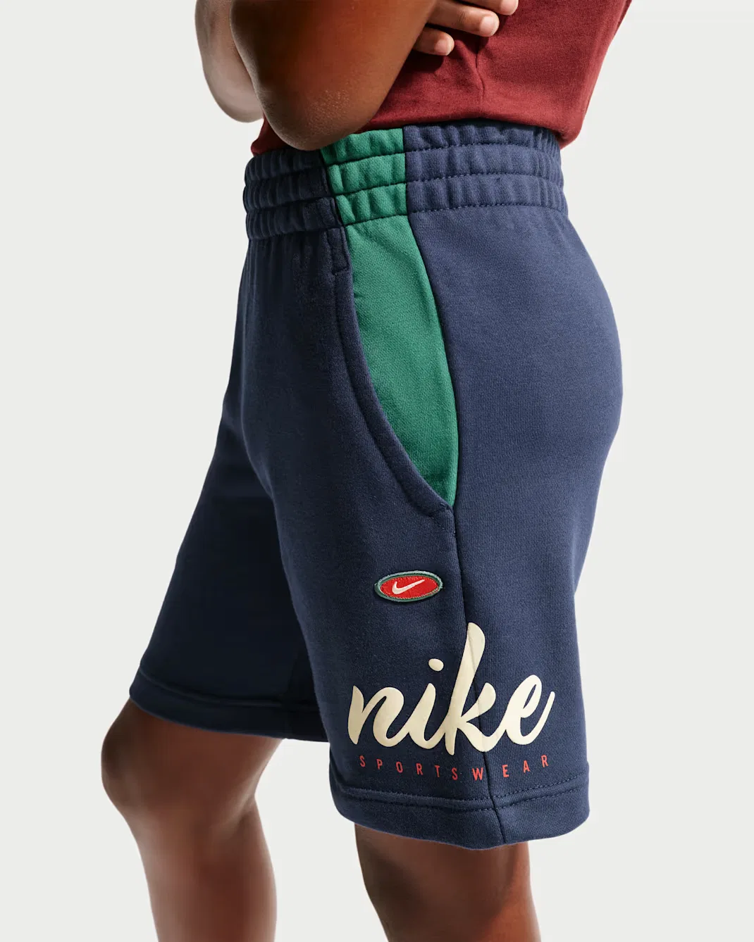 Детские шорты из французской махровой ткани Nike Sportswear Club, Midnight Navy — фото 3