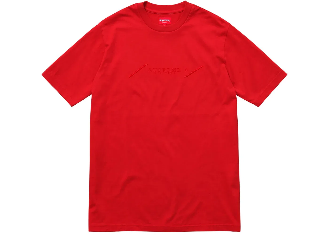 Мужская футболка с вышивкой Supreme, Red