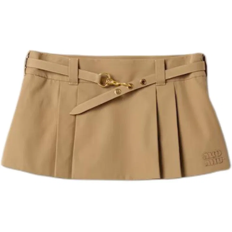 Юбка короткая повседневная MIU MIU, Beige