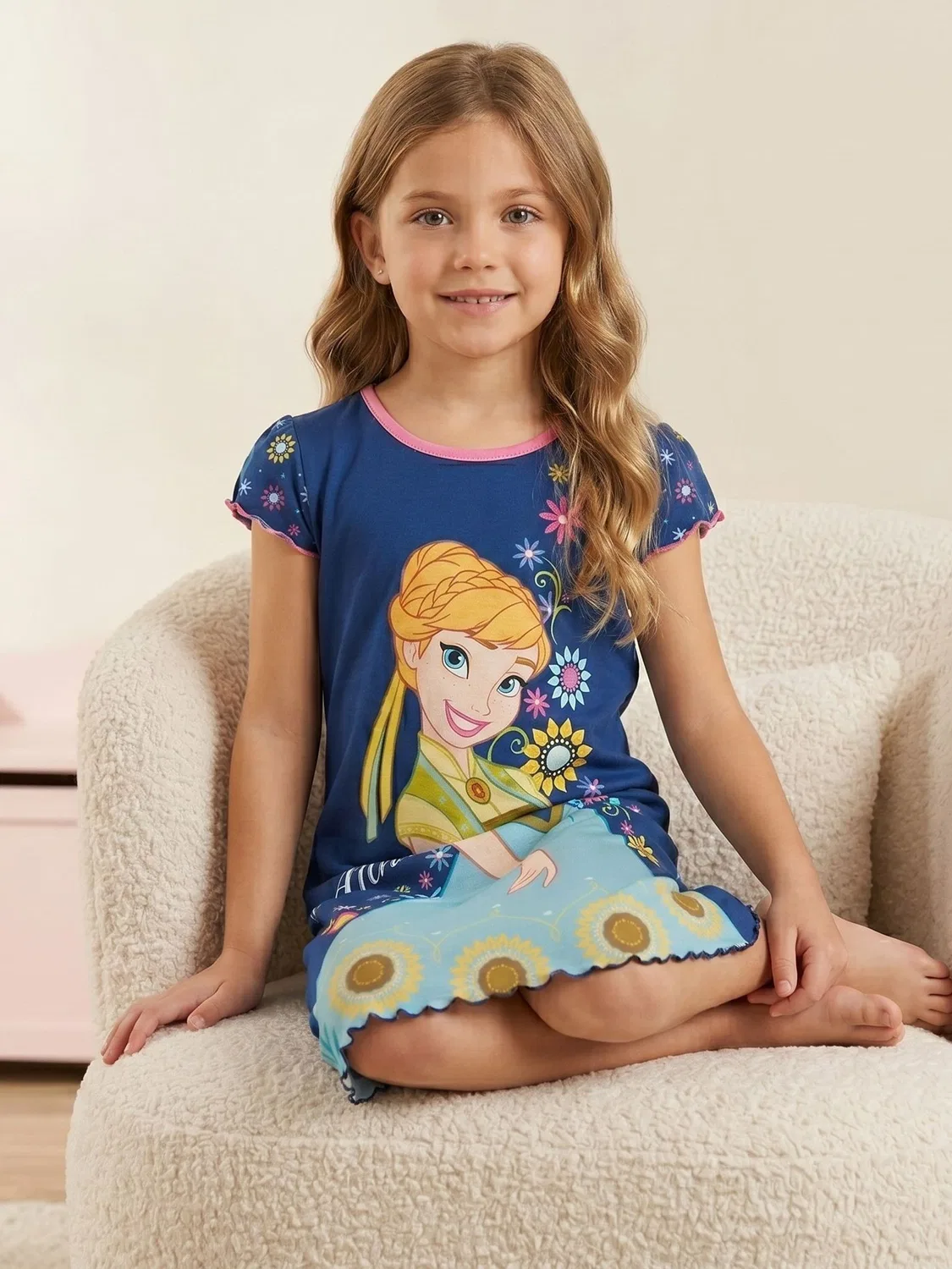 Ночная рубашка Character Disney Frozen, модель Nightdress, цвет Navy — фото 4
