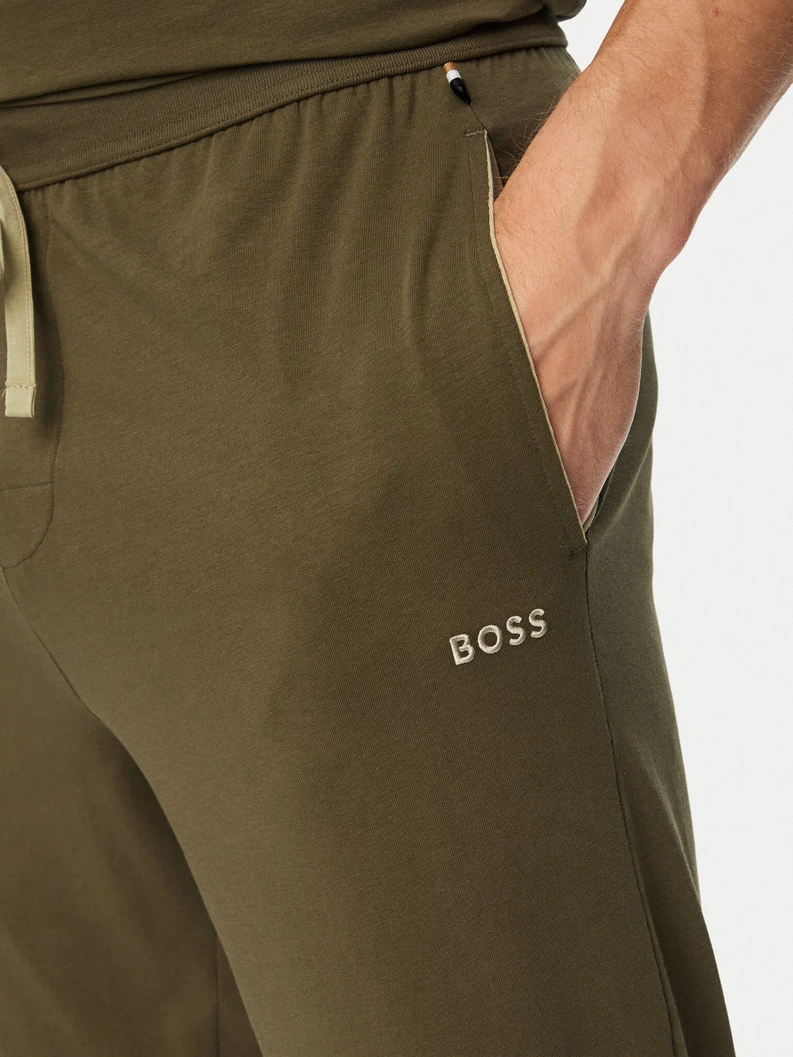 Мужские спортивные брюки стандартного кроя Mix&Match Boss, хаки — фото 4