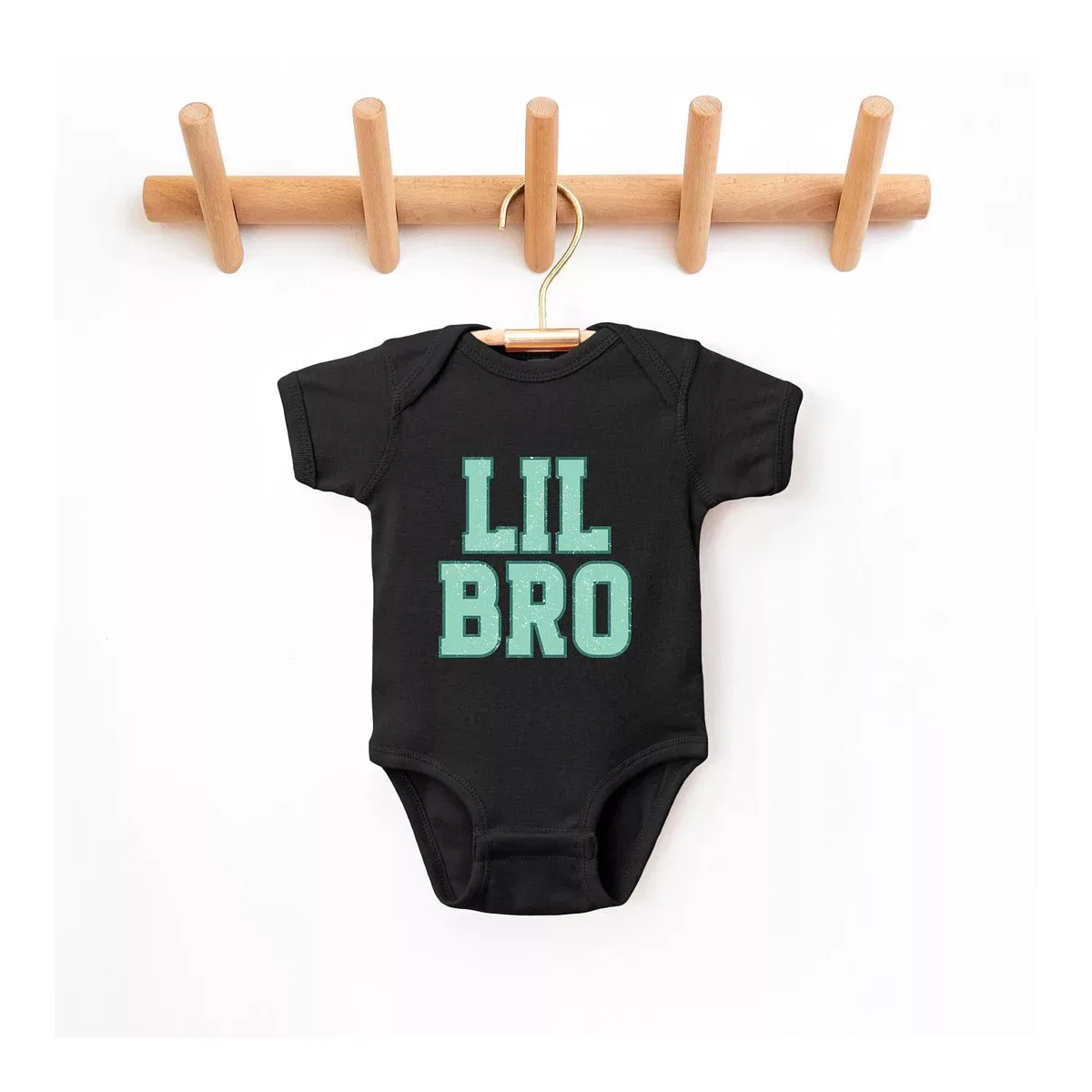 Детский боди с коротким рукавом Lil Bro The Juniper Shop, Black