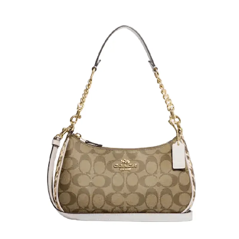 

Сумка Coach Teri Shoulder Bag In Signature Canvas, зелено-бежевый, Зеленый, Сумка Coach Teri Shoulder Bag In Signature Canvas, зелено-бежевый