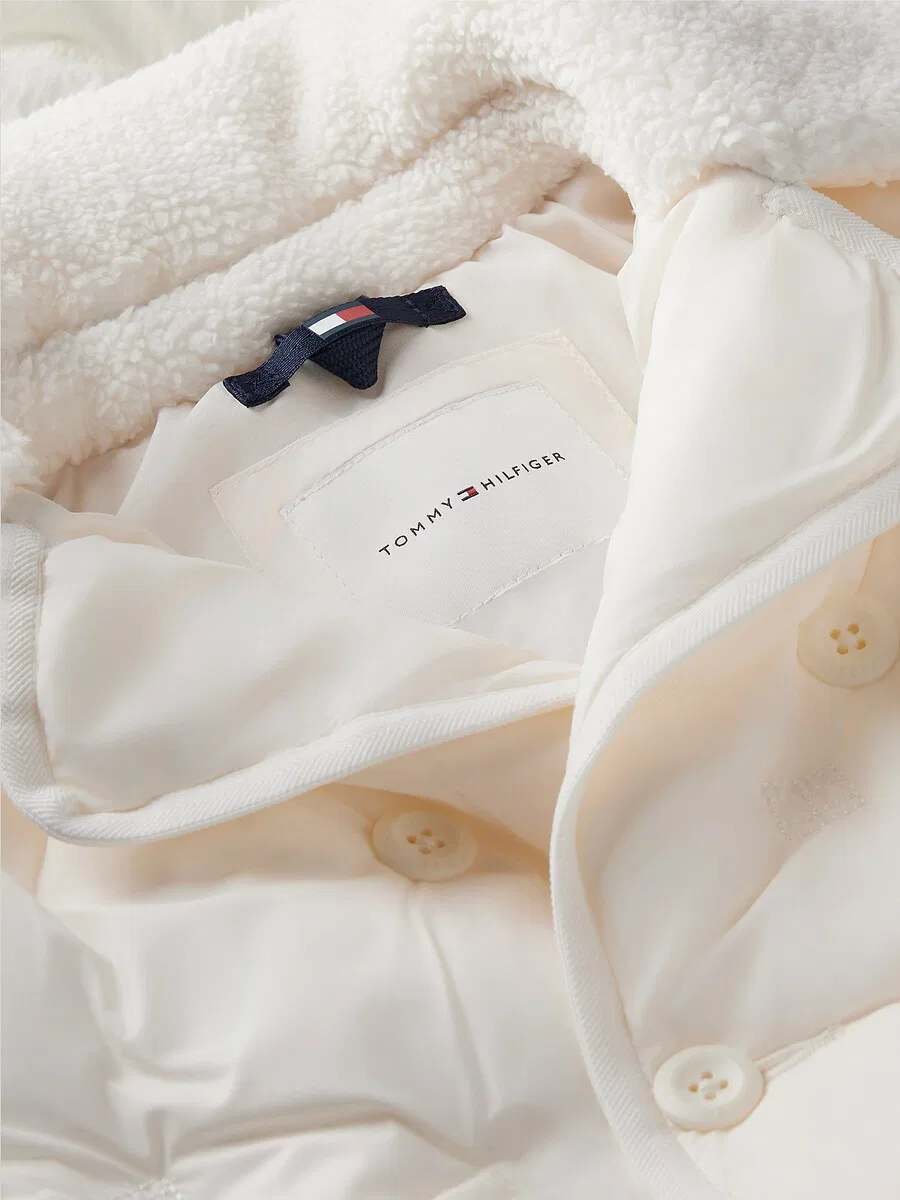 Куртка TOMMY HILFIGER межсезонья кремового цвета — фото 3