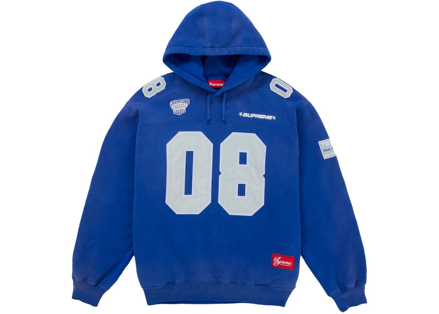 Мужской худи с капюшоном Supreme Football Jersey Hooded Sweatshirt Supreme, Royal