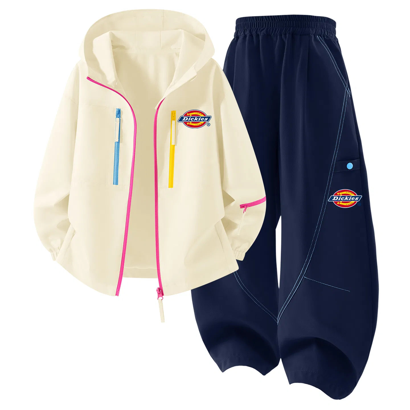 Детский спортивный комплект с капюшоном Dickies, Silicone Standard K Dawn White/Silicone Standard K Right Middle Mysterious Blue