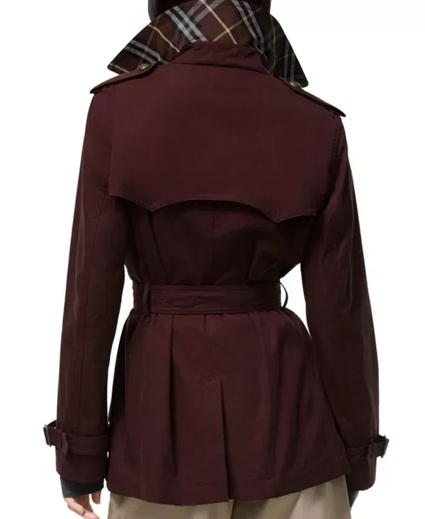 Женское пальто из тропического габардина Foxfield Burberry, Vineyard Red — фото 4