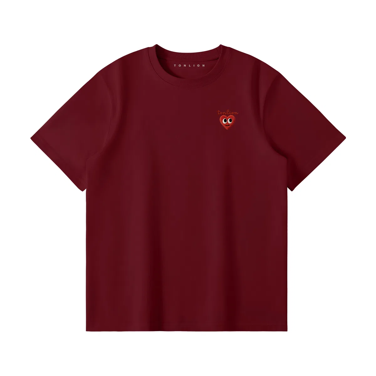 Детская футболка хлопковая с коротким рукавом Tonlion, Цвет Wine Red