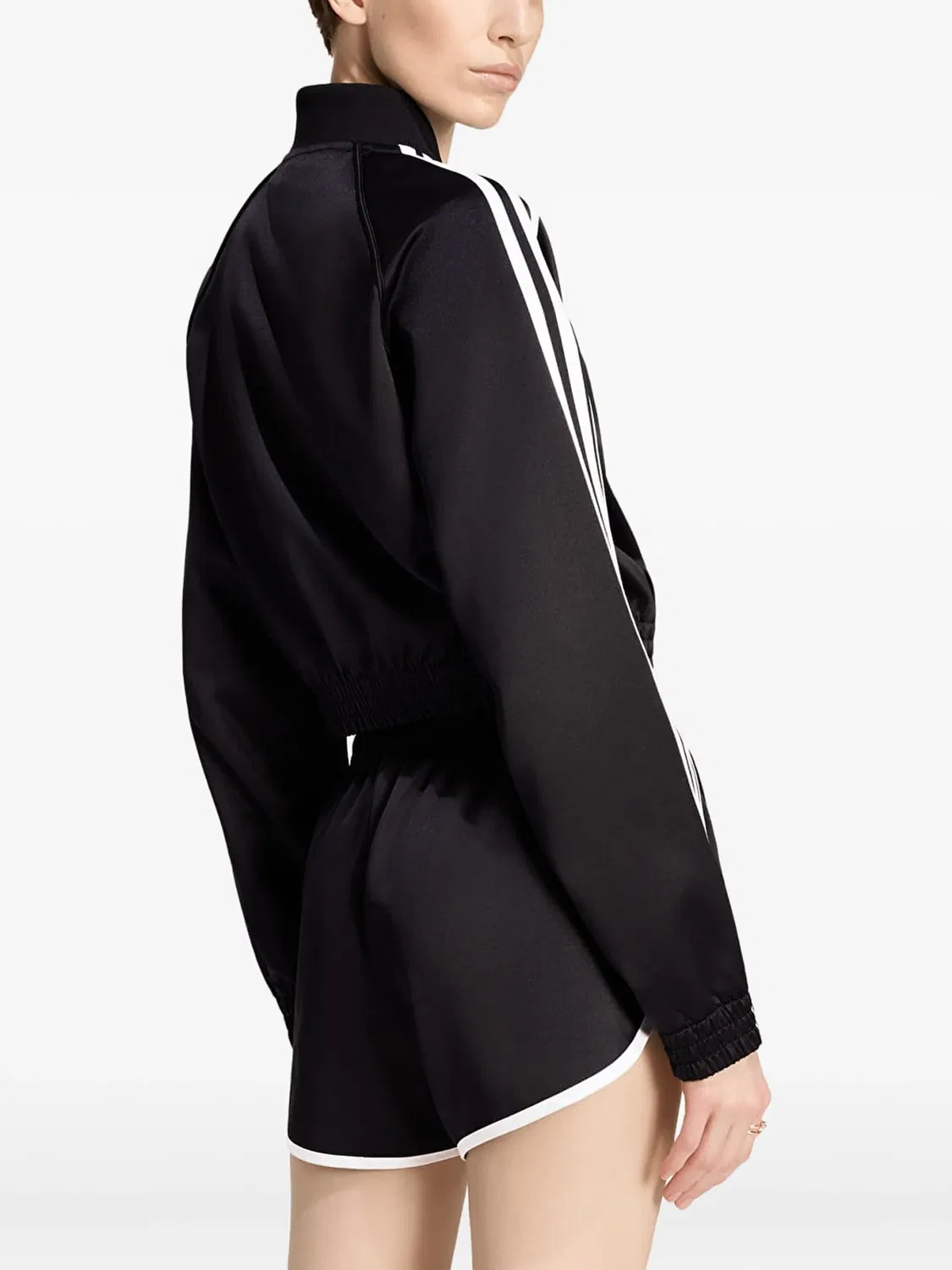 Атласная куртка Satin SST Adidas, черный — фото 3