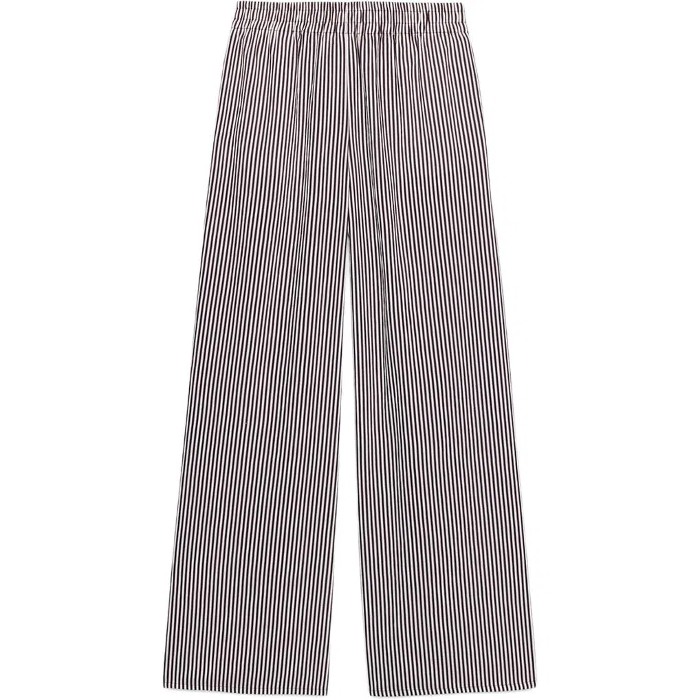 Женские брюки свободного кроя с широкими штанинами Brown/White ZARA, Brown/White — фото 3