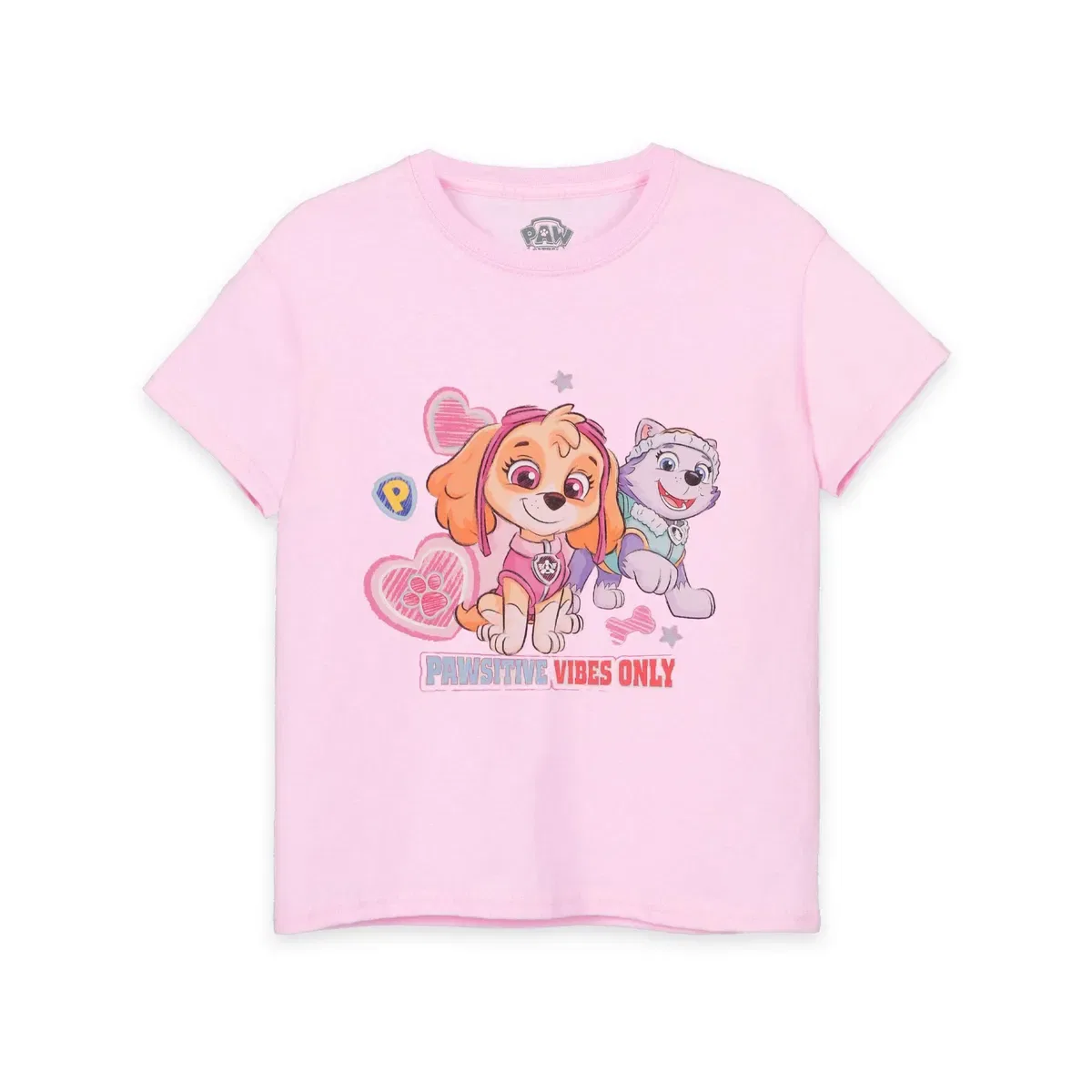 Детская футболка с коротким рукавом Pawsitive Vibes Only Paw Patrol, Pink