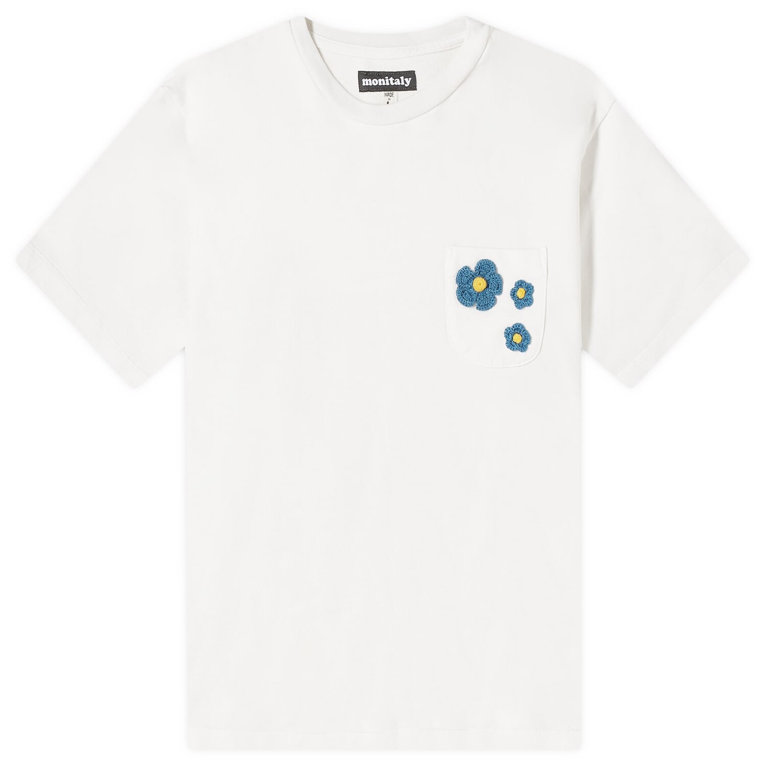 

Футболка Monitaly Pocket 3 Flower, белый