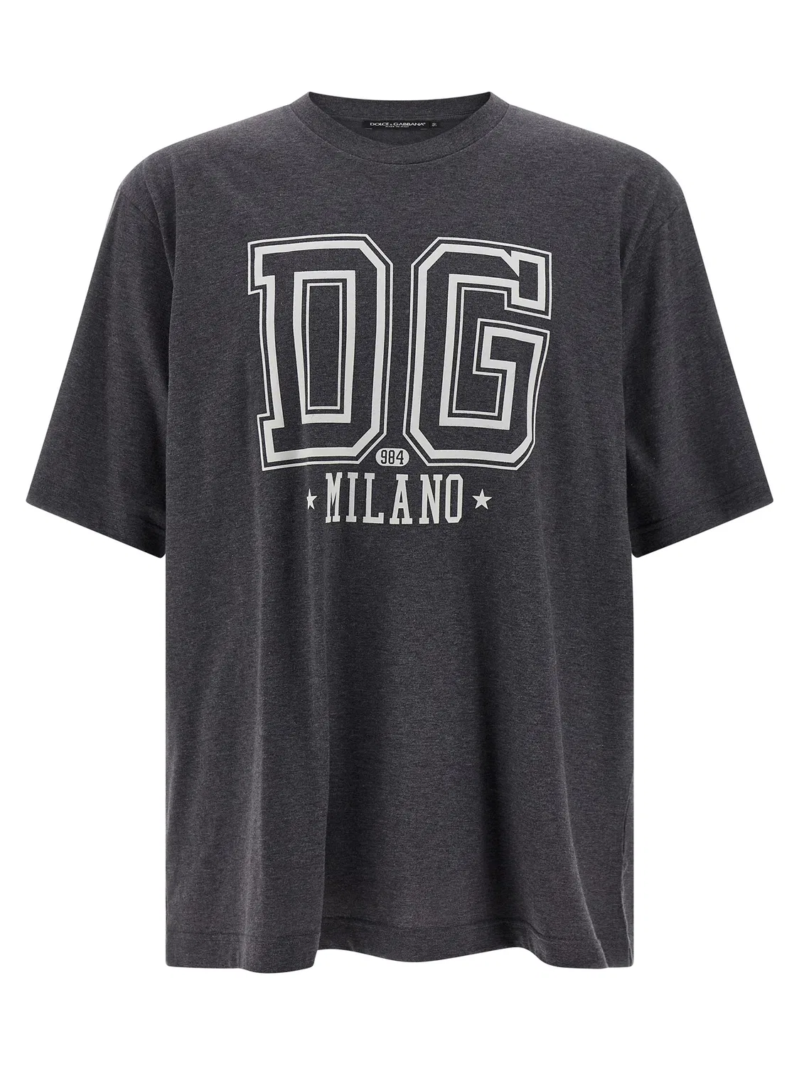 Мужская футболка с принтом Gray Cotton T-Shirt Dolce & Gabbana, Gray
