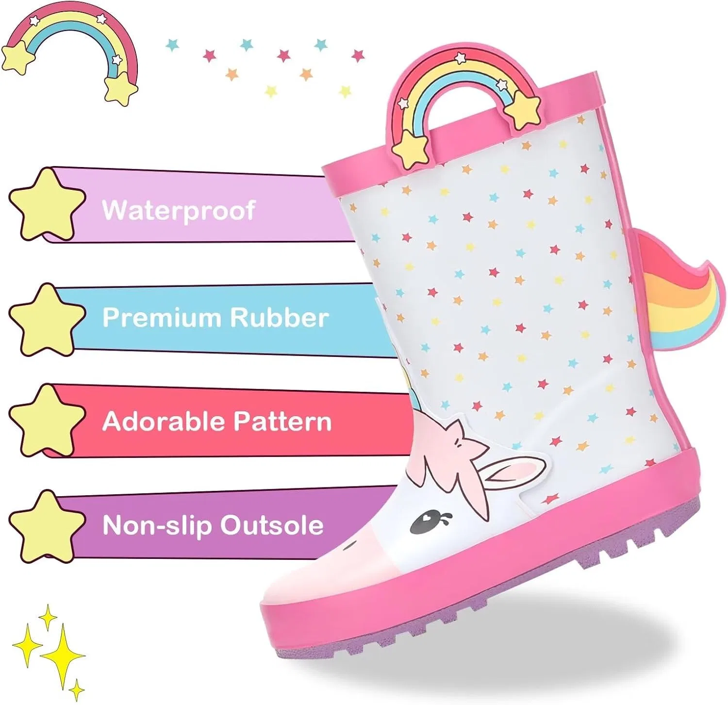 Детские резиновые сапоги для мальчиков FUNCOO PLUS, Unicorn — фото 4