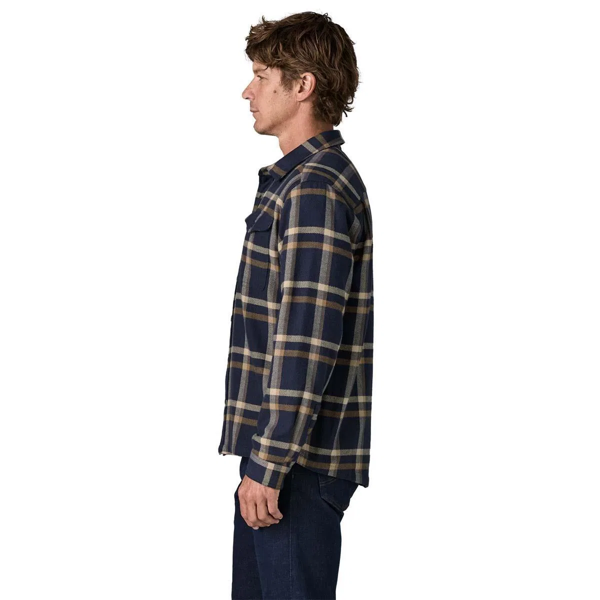 Фланелевая рубашка из органического хлопка Fjord Flannel Patagonia, Crossing/New Navy — фото 3