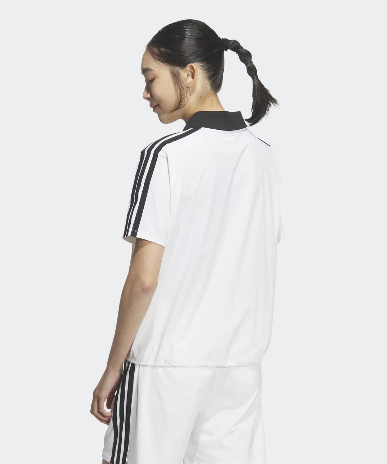 Женская рубашка-поло с коротким рукавом Three Stripes Woven Adidas, Белый — фото 2