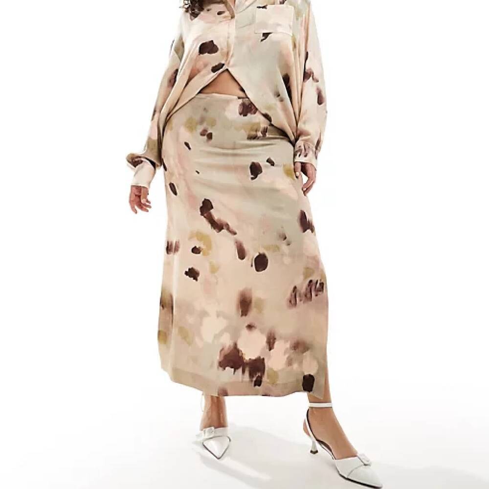 

Юбка Asos Edition Column Maxi, коричневый